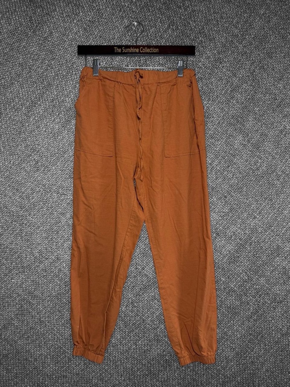 Shein Rust Brown Cotton Jogger Pants Petite Large - Picture 2 of 7